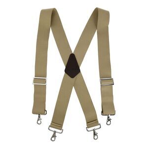 CTM Men's Industrial Terry Logger Suspenders with Metal Swivel Hook Ends